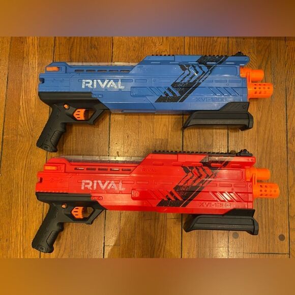 NERF Rival Atlas XVI-1200 Blaster - Red/Blue Set great condition - Picture 3 of 5